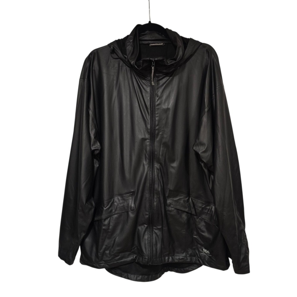 Helly Hansen Men's Black Hooded Rain Resistant Jacket Lightweight Size XL